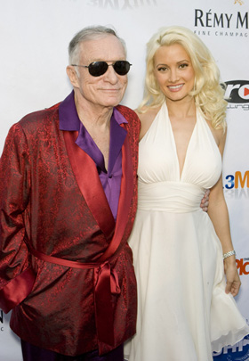 Hugh Hefner, Holly Madison, pictures, photos, pics, Crystal Harris, Shannon Twins, Playboy, Hugh Hefner news, Holly Madison news