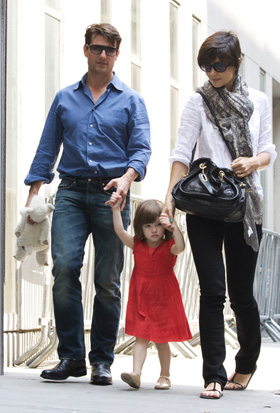 Tom Cruise and Katie Holmes with daughter Suri Cruise