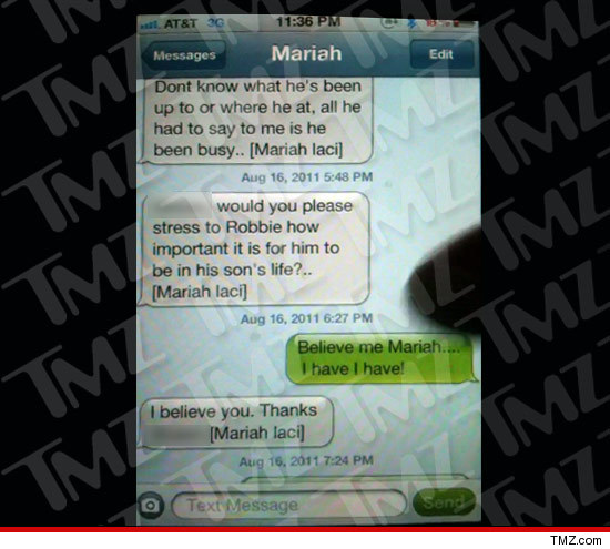 Mariah Yeater txts about Justin Biebers baby