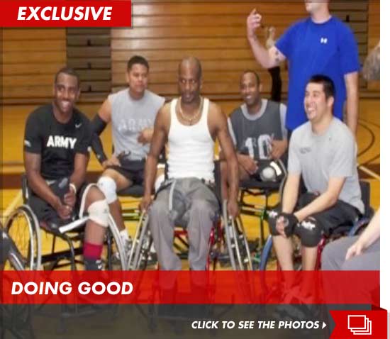 DMX playing wheelchair basketball
