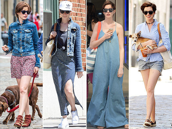 Anne Hathaway weekend style