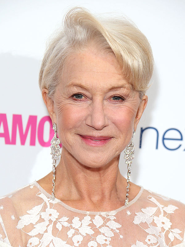 Helen Mirren cuts her own hair