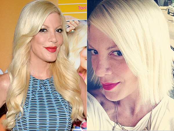 Tori Spelling haircut