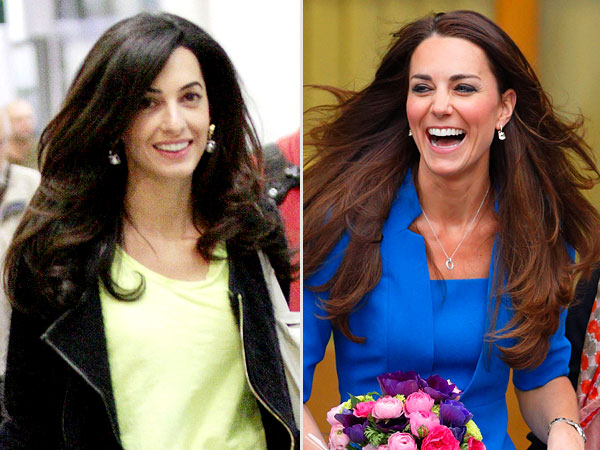 Amal and Kate Middleton hair