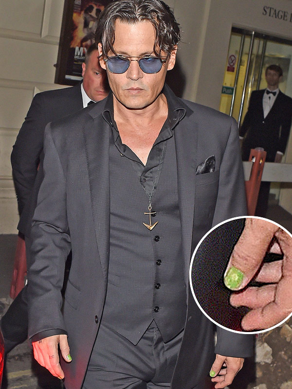 Johnny Depp Green Nails