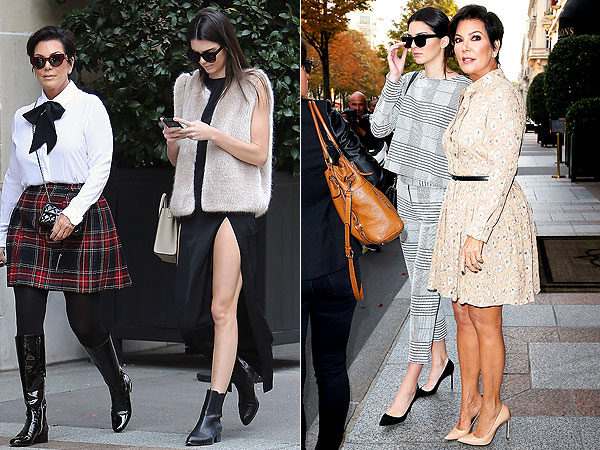 Kris Jenner and Kendall Jenner Paris