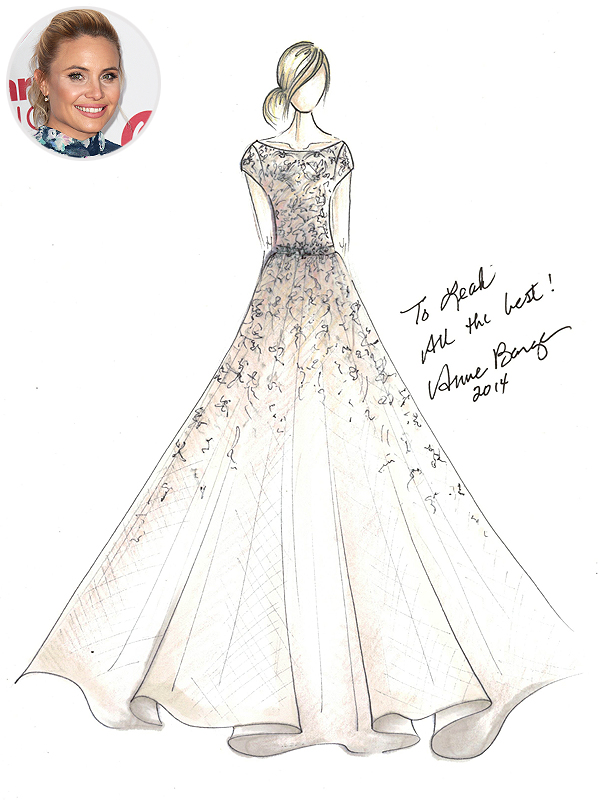 Leah Pipes Anne Barge Wedding Dress Sketch