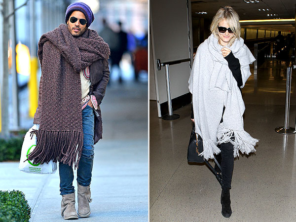 Lenny Kravitz giant scarf