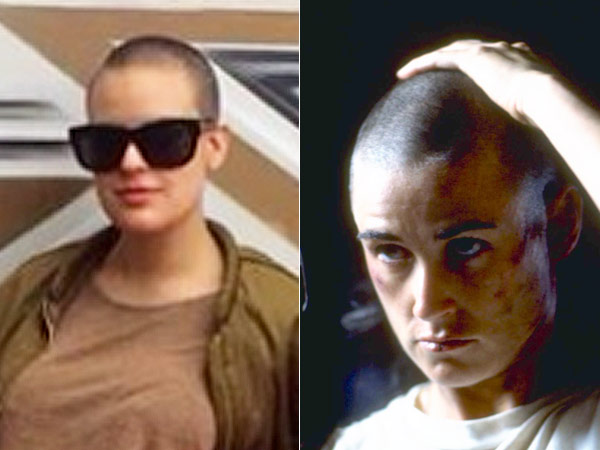 Tallulah Willis shaved head
