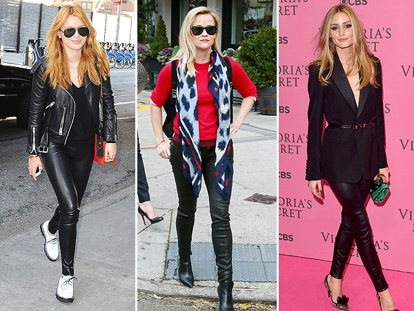 leather skinnies