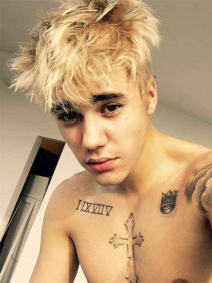 Justin Bieber platinum hair