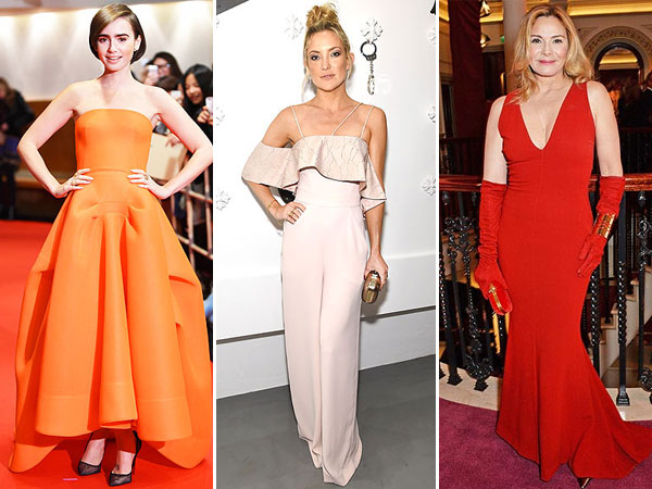 Lily Collins orange dress, Kate Hudson Jumpsuit and more red carpet style