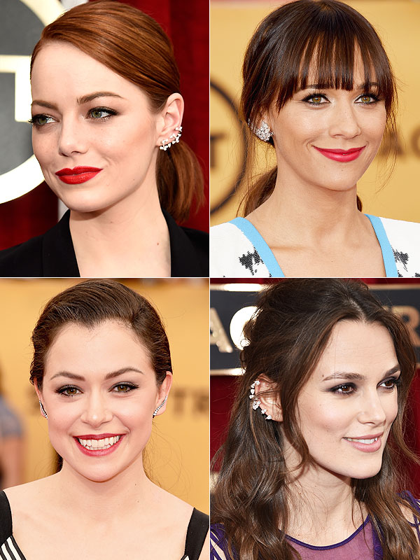 Emma Stone, Rashida Jones, Tatiana Maslany and Keira Knightley ear cuffs