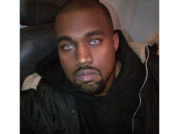 Kanye West blue contacts