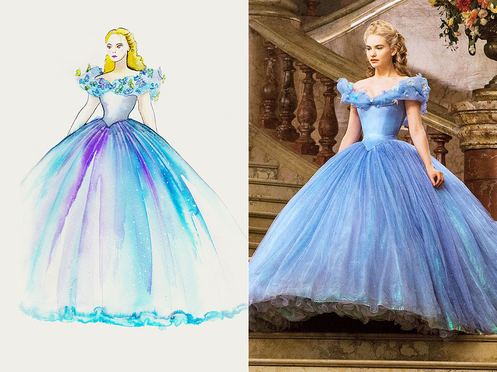 Cinderella ball gown sketch