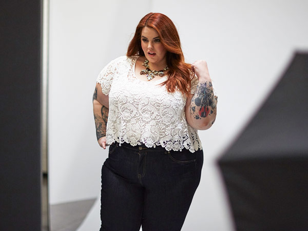 Tess Holliday models for Torrid