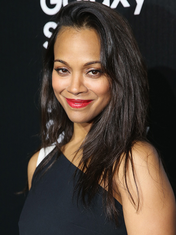 Zoe Saldana attends the Samsung Galaxy S 6 edge la